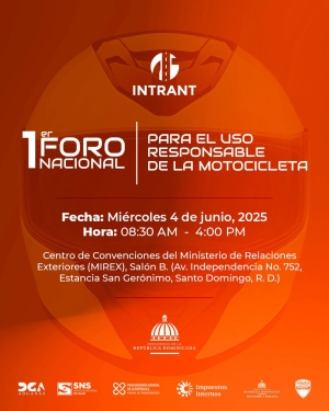 INTRANT celebrará el 1er Foro Nacional para el Uso Responsable de la Motocicleta