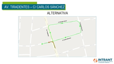 Gabinete de Transporte implementará Fase II de la restricción de giros a la izquierda en la Av. Tiradentes