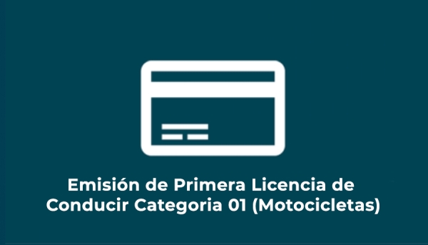 Emisión de Primera Licencia de Conducir Categoria 01 (Motocicletas)