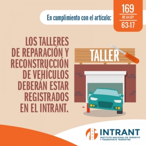 Intrant informa este 16 de marzo vence plazo Registro de Talleres de Reparación y Reconstrucción de Vehículos.
